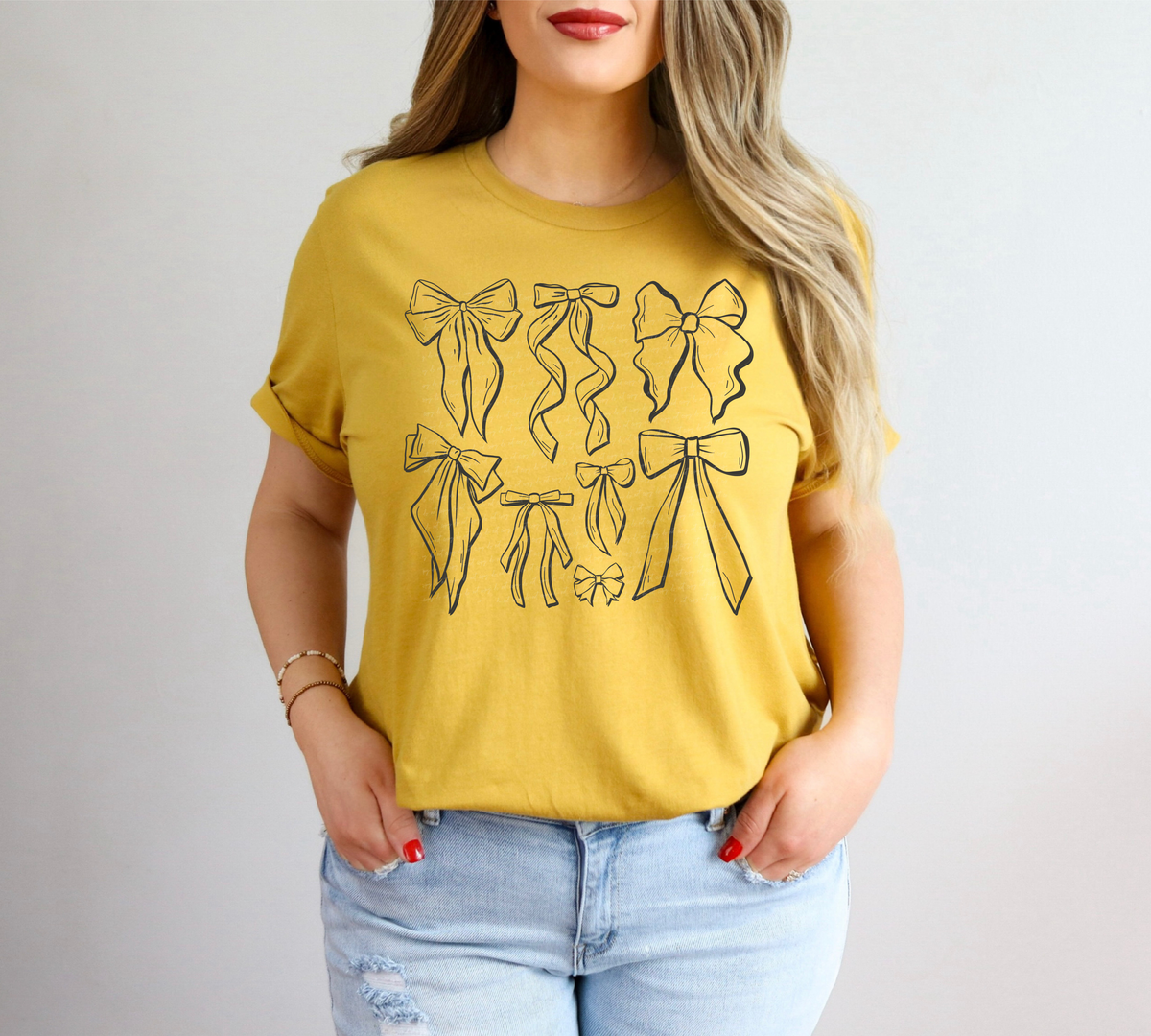 Bow Grid Grey 86665 DTF Transfer