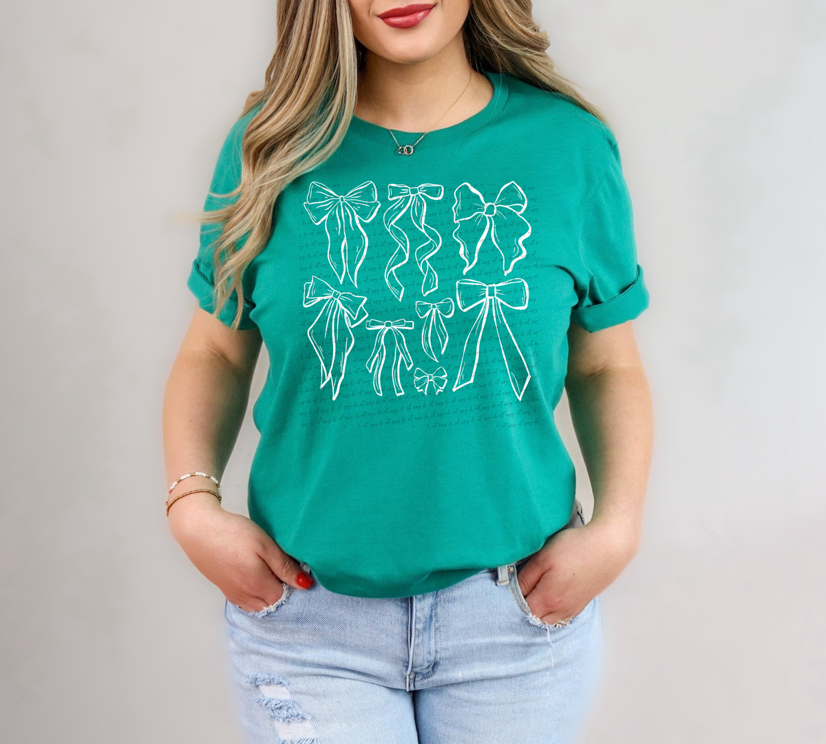 Bow Grid White 86666 DTF Transfer