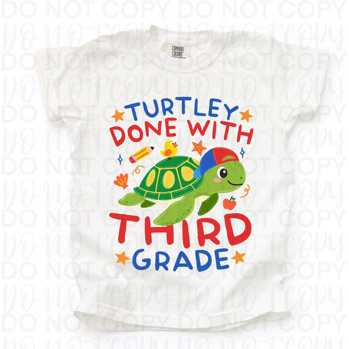 Turtley done with third grade (turtle boy version) (UAC) DTF Transfer