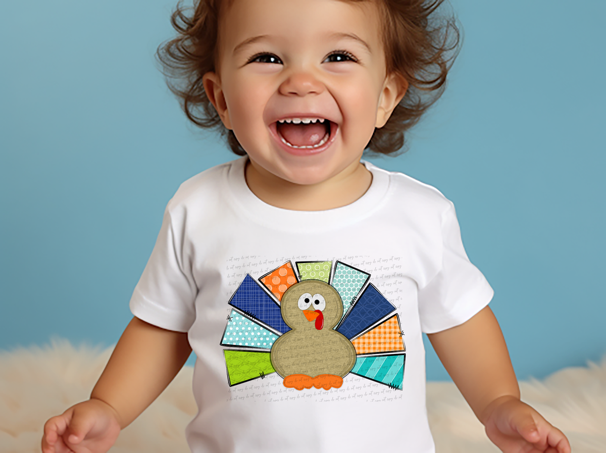 Boy Turkey Teal Orange Green Blue 115963 DTF Transfer