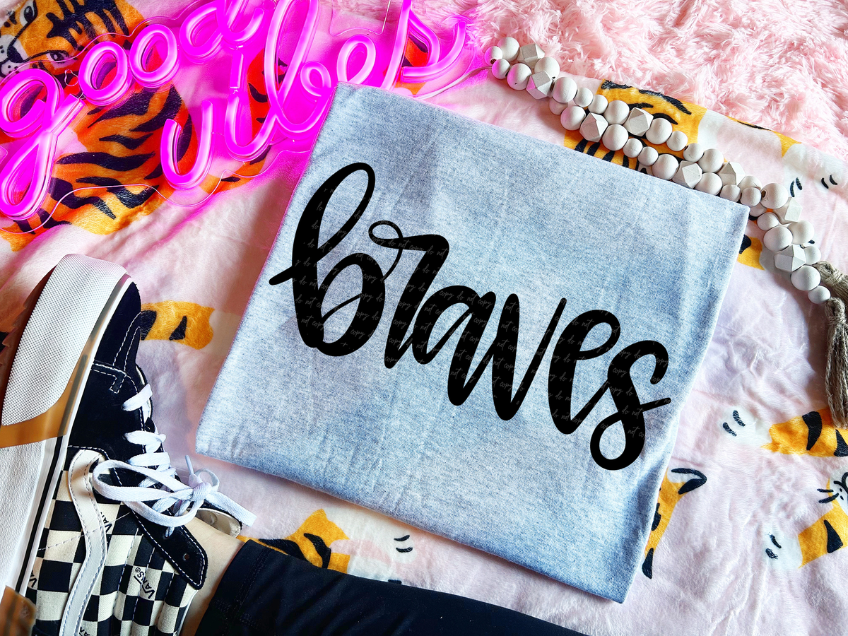 Braves Hand Lettered 54017 DTF transfer
