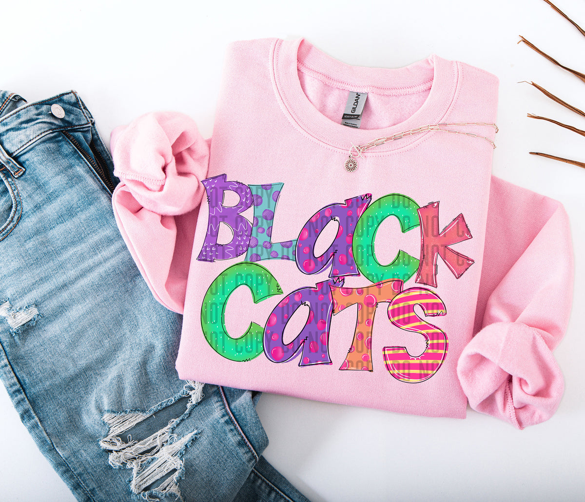 Bright Doodles Blackcats 71382 DTF transfer