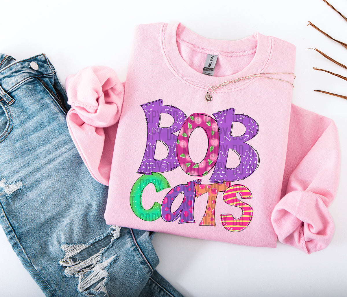 Bright Doodles Bobcats 71384 DTF transfer