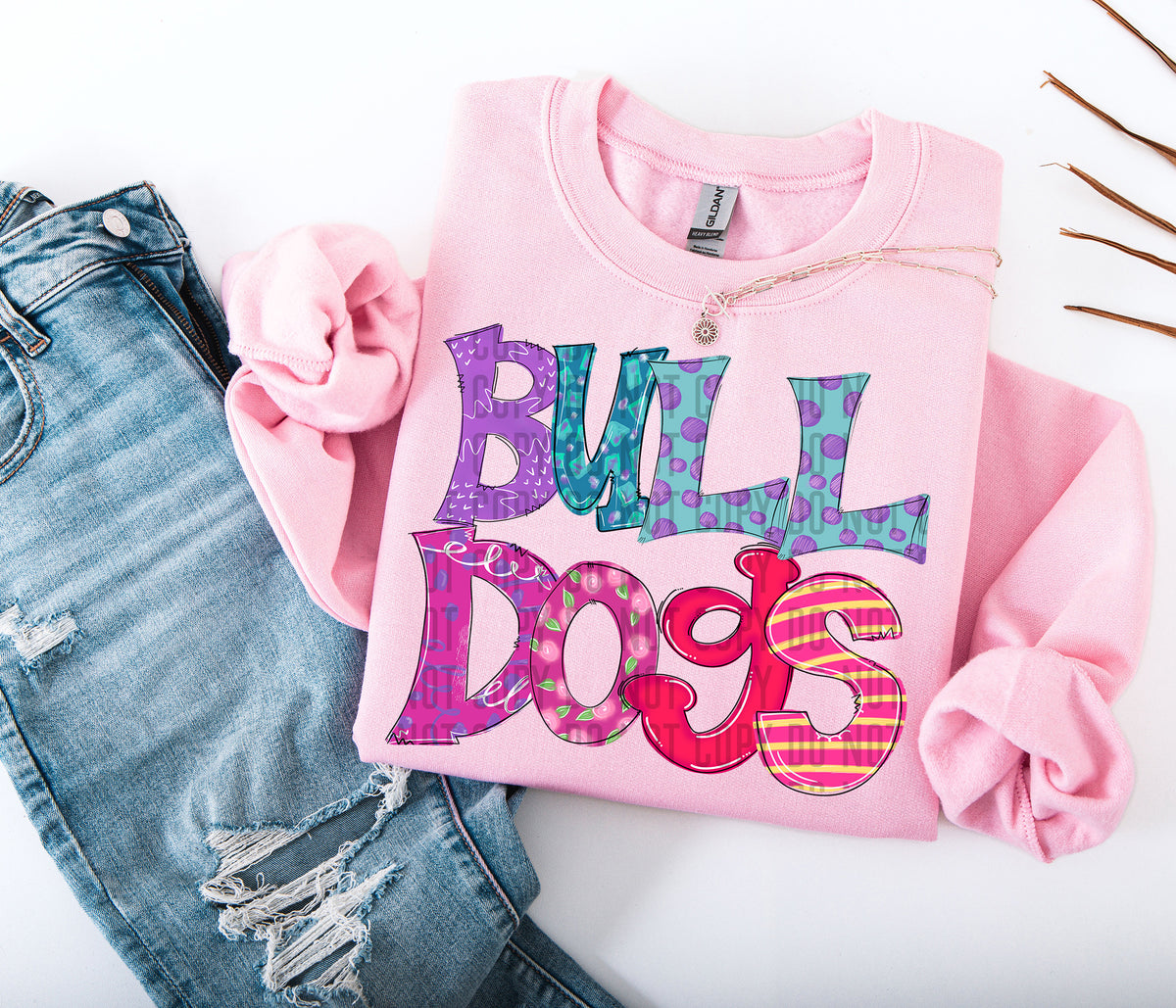 Bright Doodles Bulldogs 71385 DTF transfer