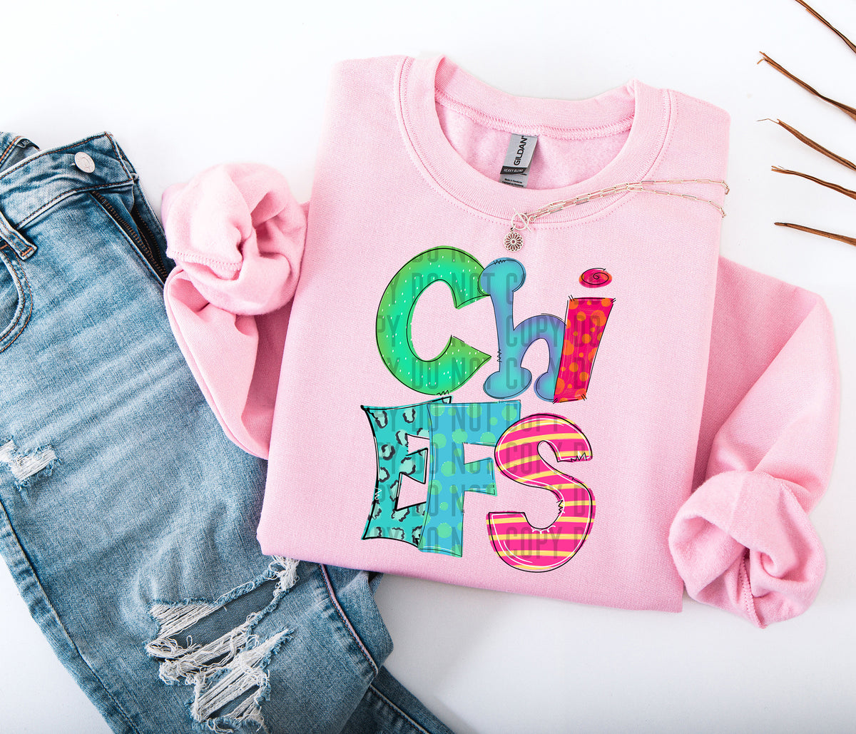 Bright Doodles Chiefs 71389 DTF transfer