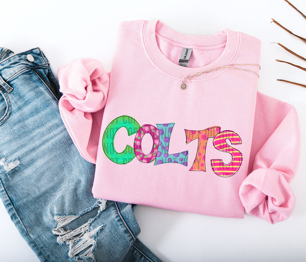 Bright Doodles Colts 71392 DTF transfer