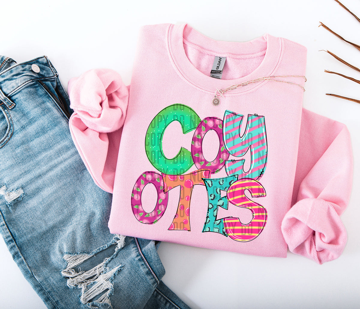 Bright Doodles Coyotes 71394 DTF transfer
