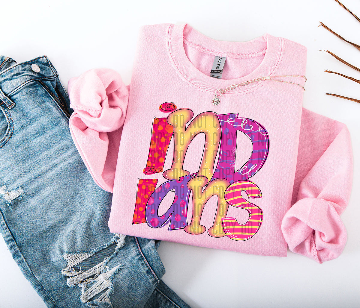 Bright Doodles Indians 71405 DTF transfer