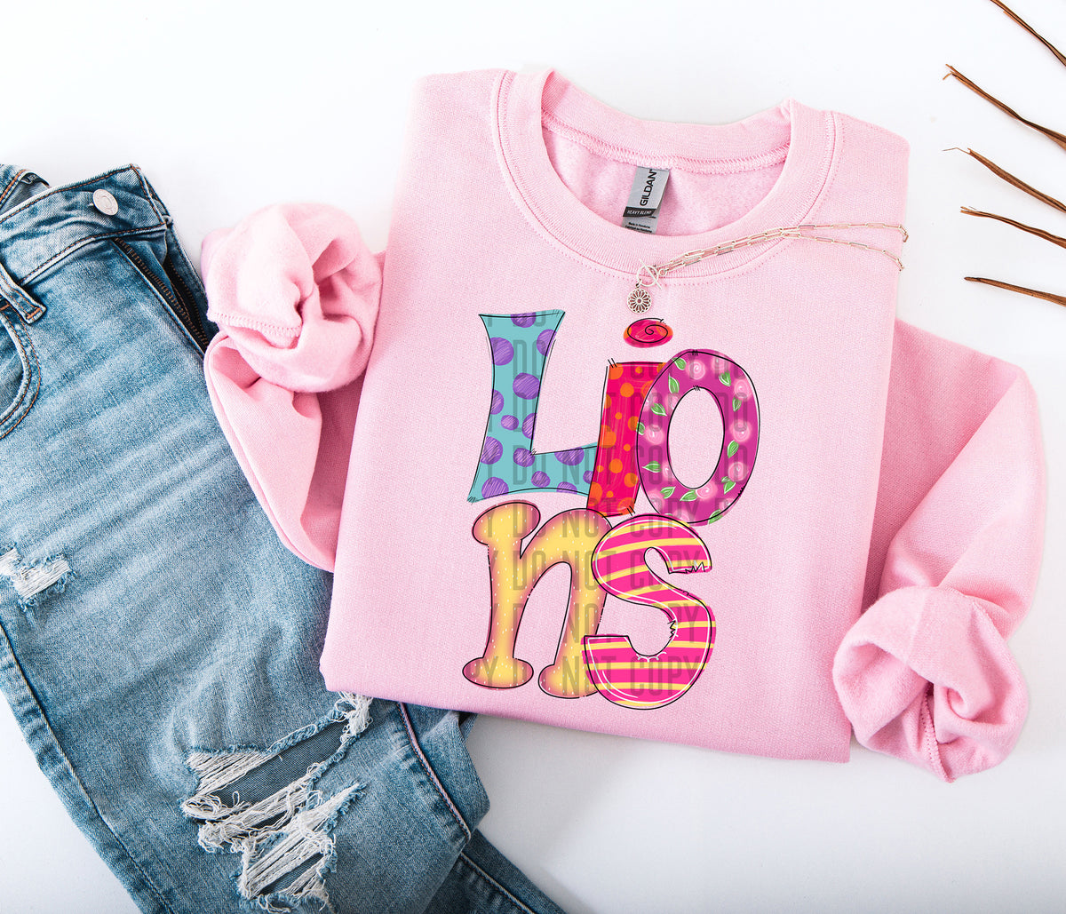 Bright Doodles Lions 71412 DTF transfer