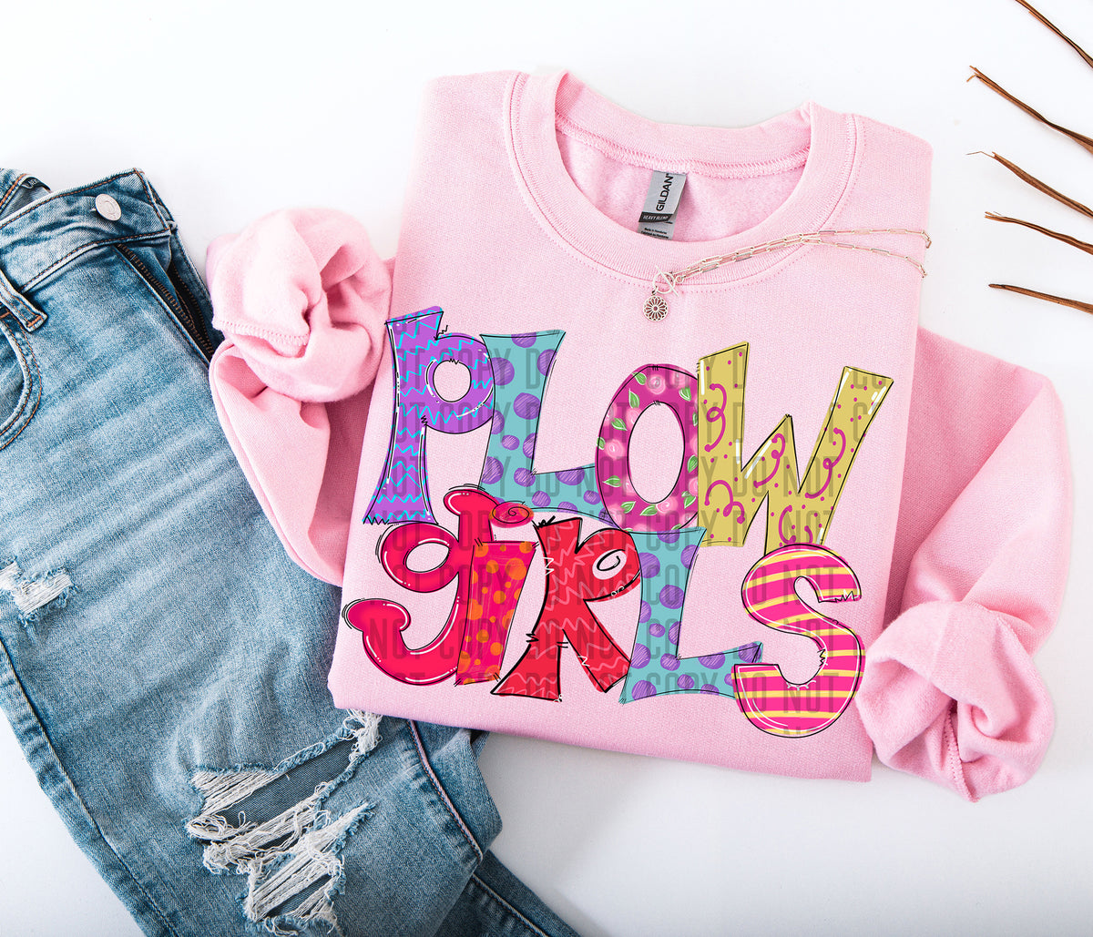 Bright Doodles Plow Girls 71419 DTF transfer