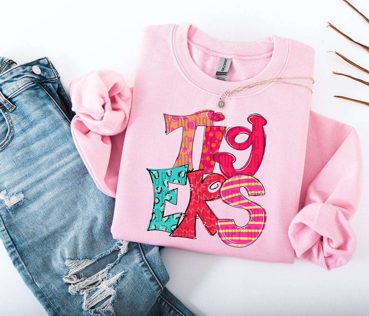 Bright Doodles Tigers 71433 DTF transfer