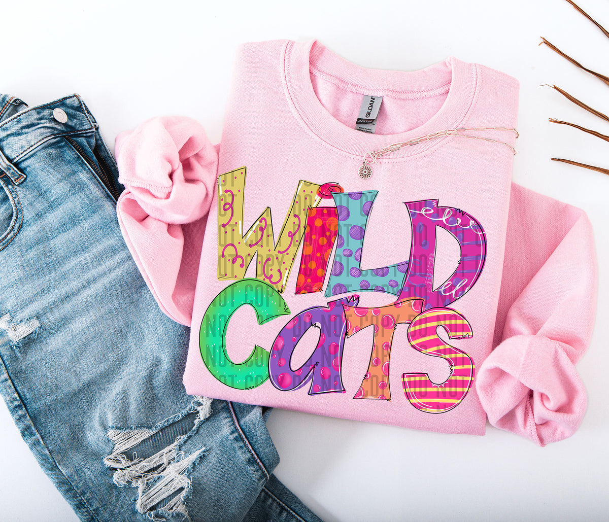 Bright Doodles Wildcats 71439 DTF transfer