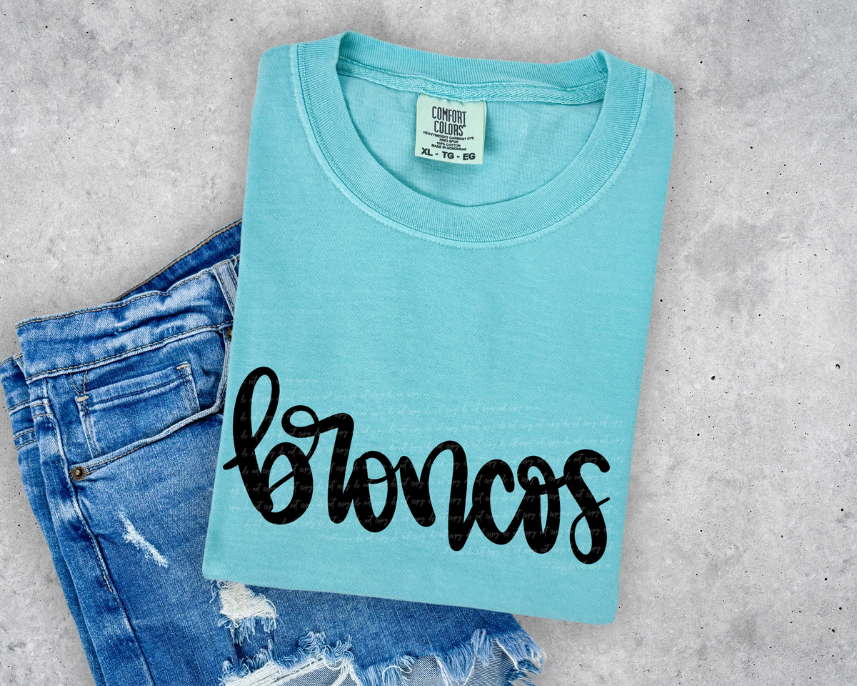 Broncos Hand Lettered 54019 DTF transfer
