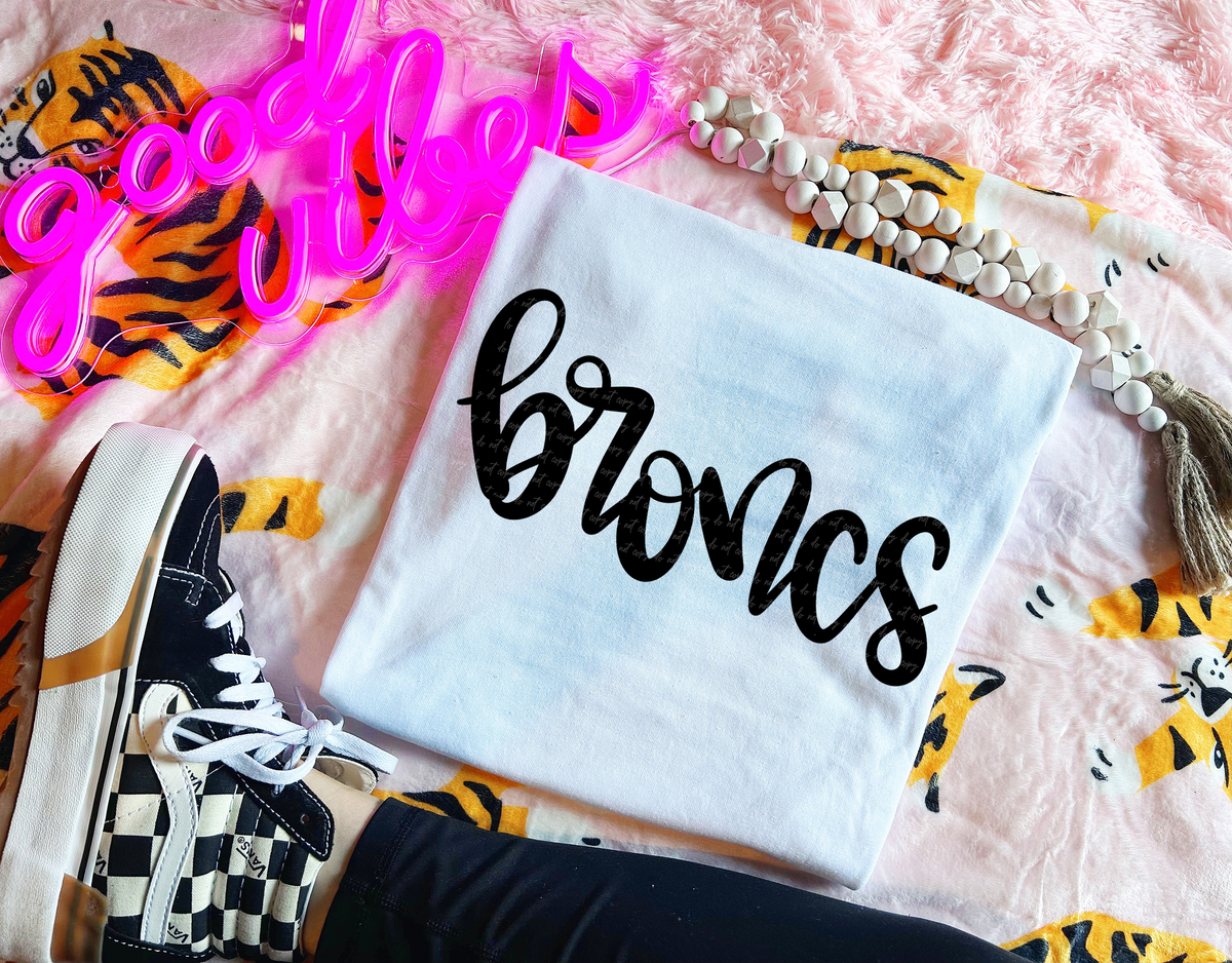 Broncs Hand Lettered  54020 DTF transfer