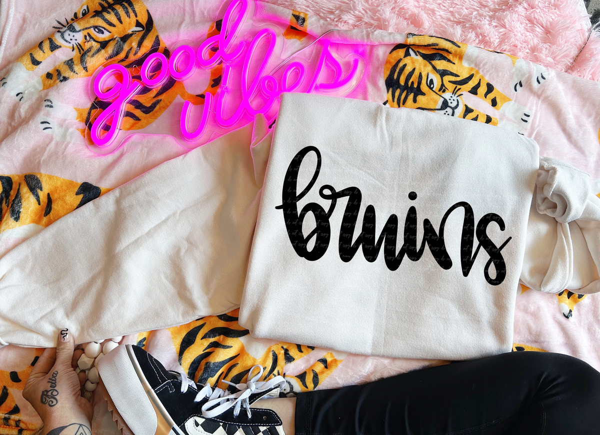 Bruins Hand Lettered 54021 DTF transfer