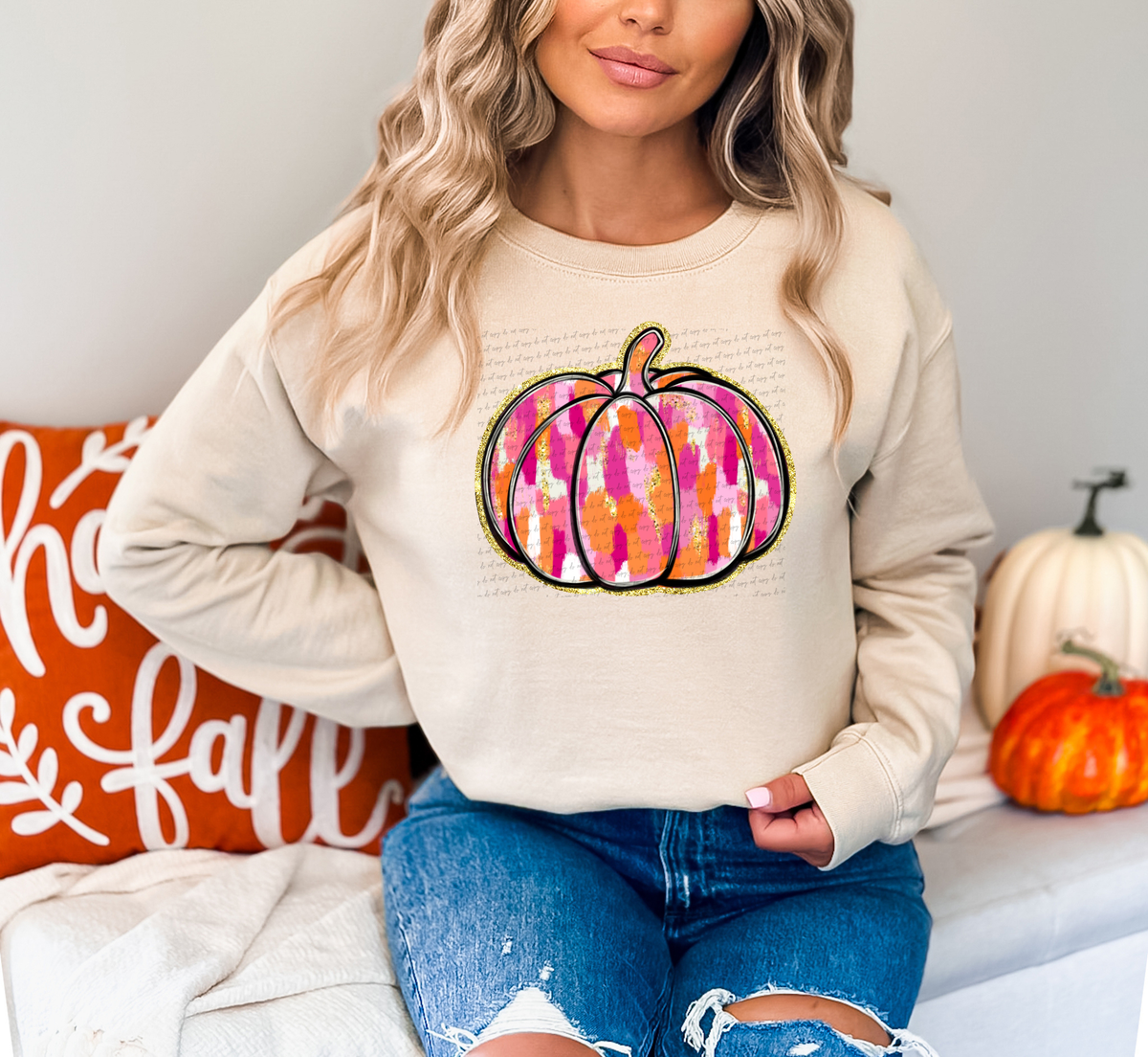 Brush Stroke Pumpkin 59830 DTF Transfer