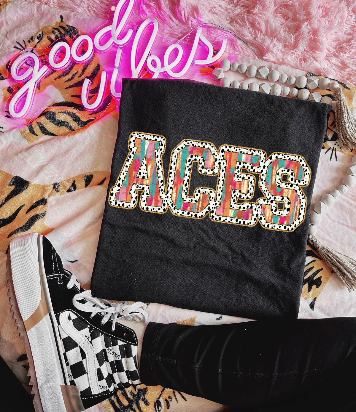 Brushstrokes Dots Aces 69834 DTF transfer