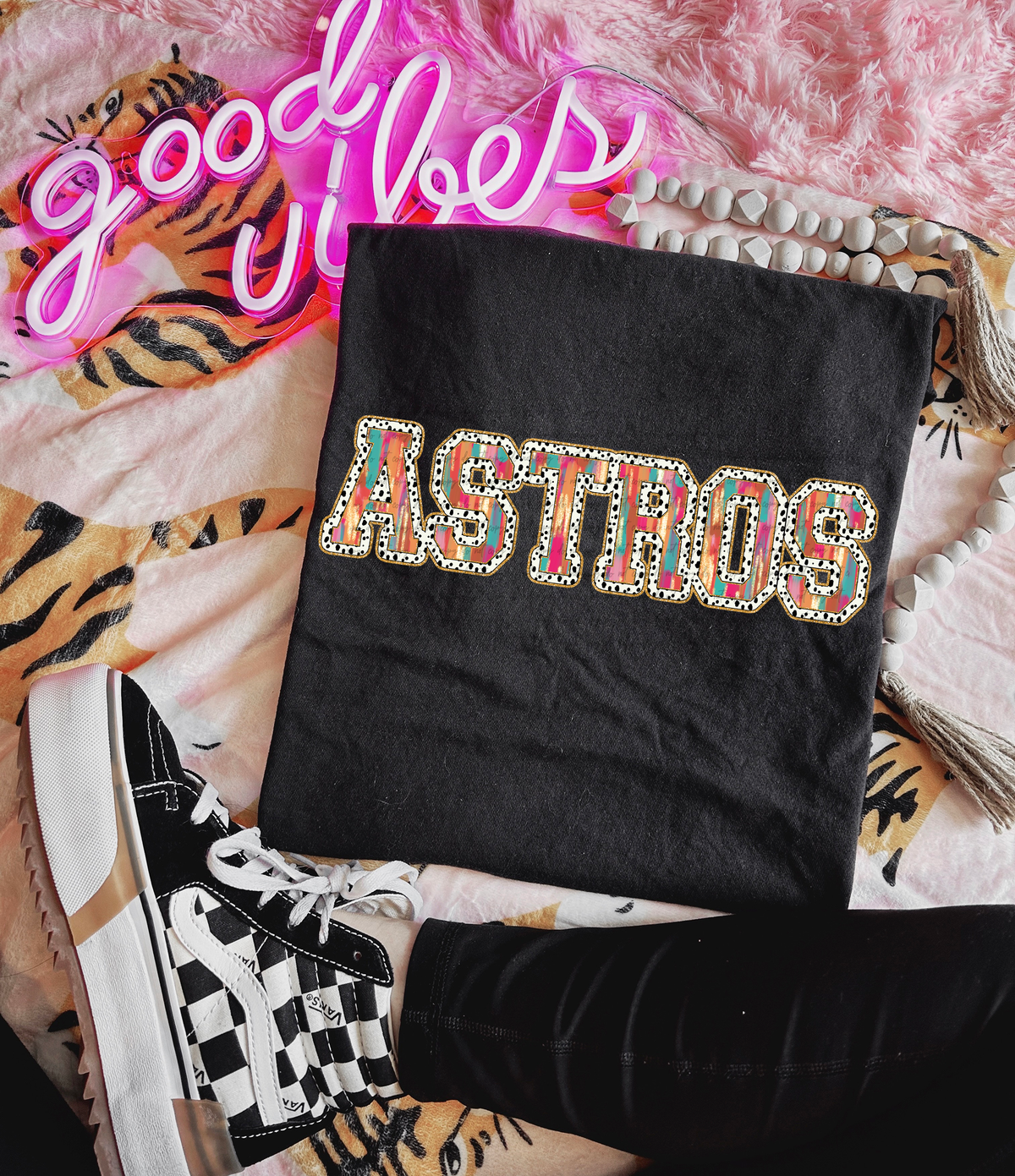 Brushstrokes Dots Astros 69850 DTF transfer