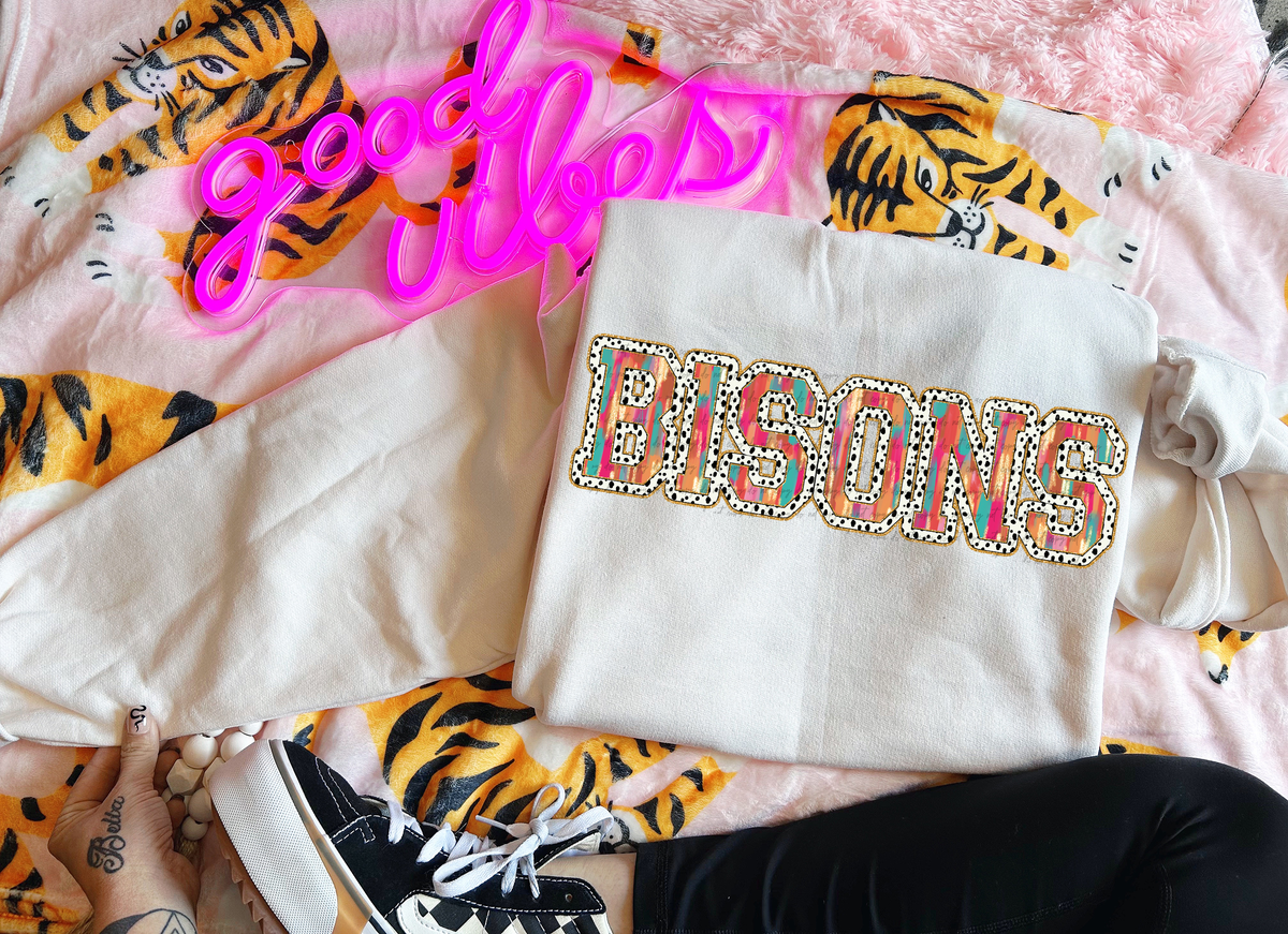Brushstrokes Dots Bisons 69866 DTF transfer