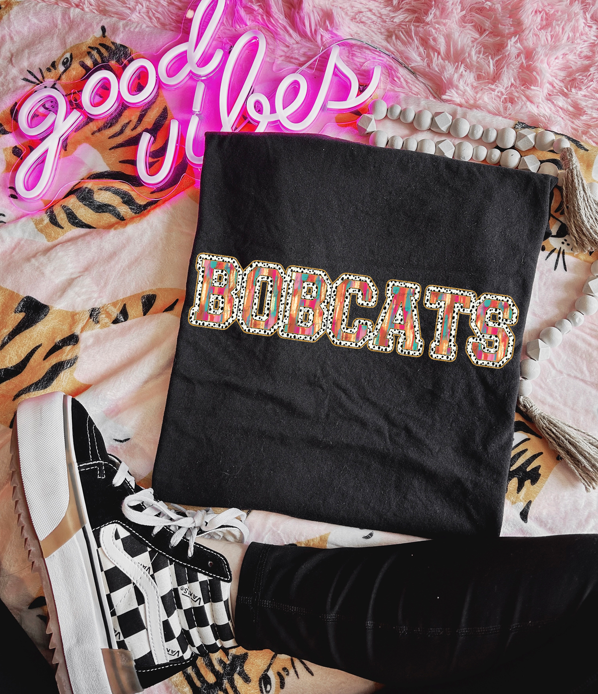Brushstrokes Dots Bobcats 69880 DTF transfer