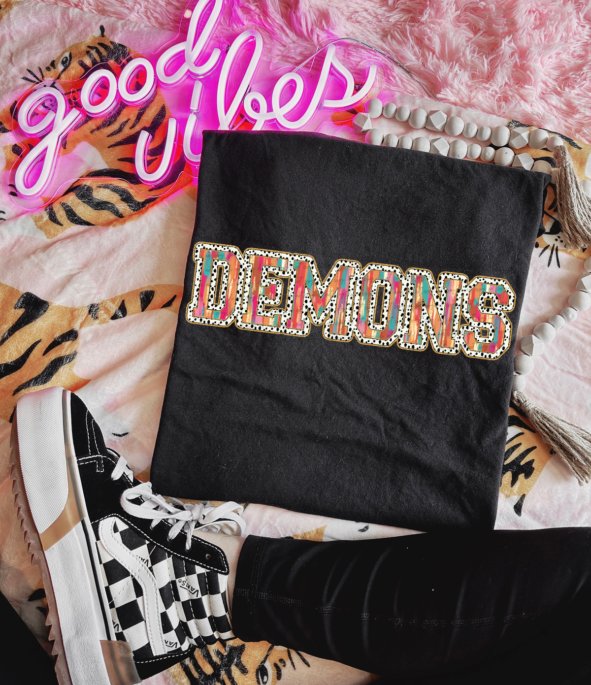 Brushstrokes Dots Demons 69947 DTF transfer