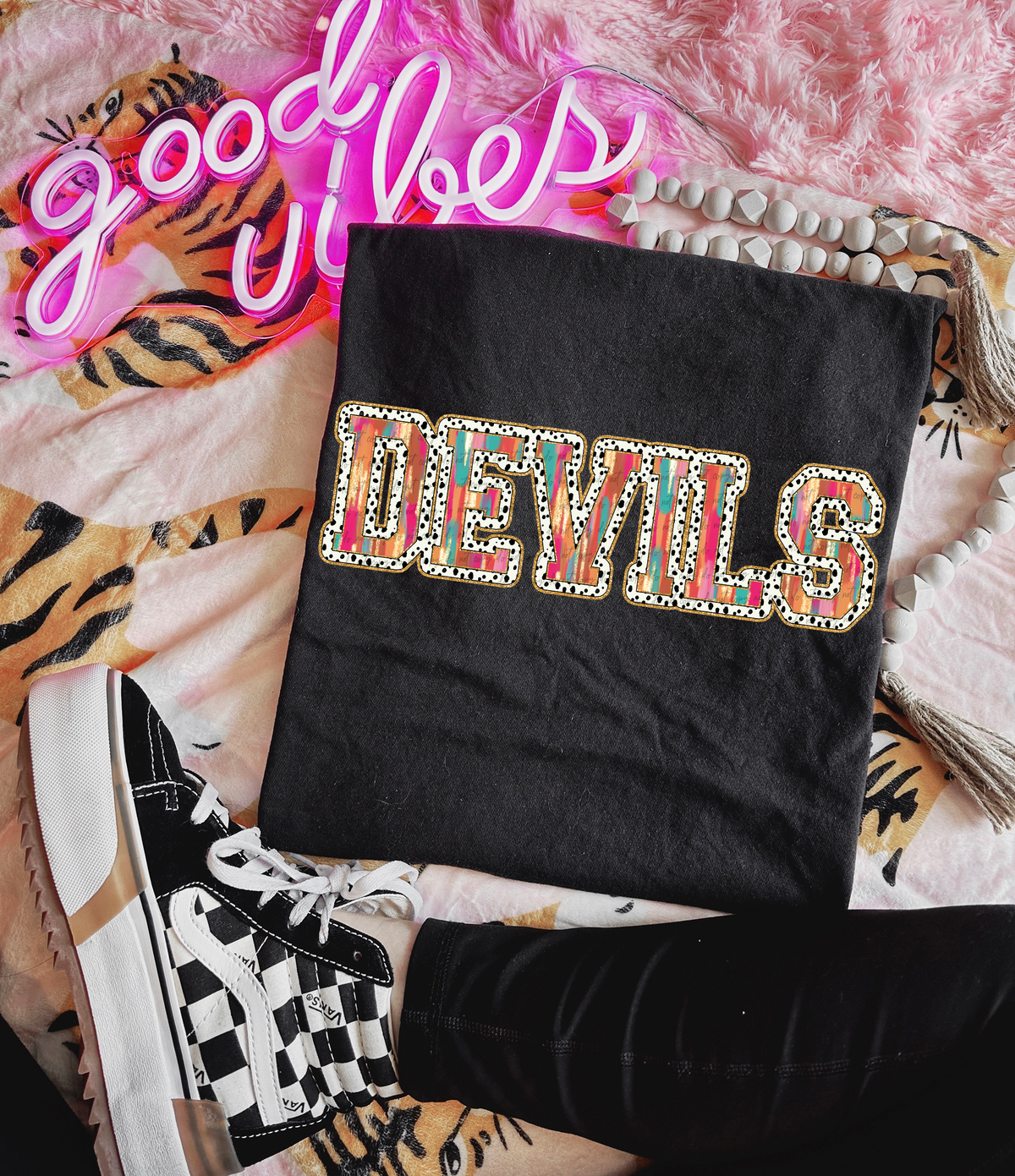 Brushstrokes Dots Devils 69948 DTF transfer