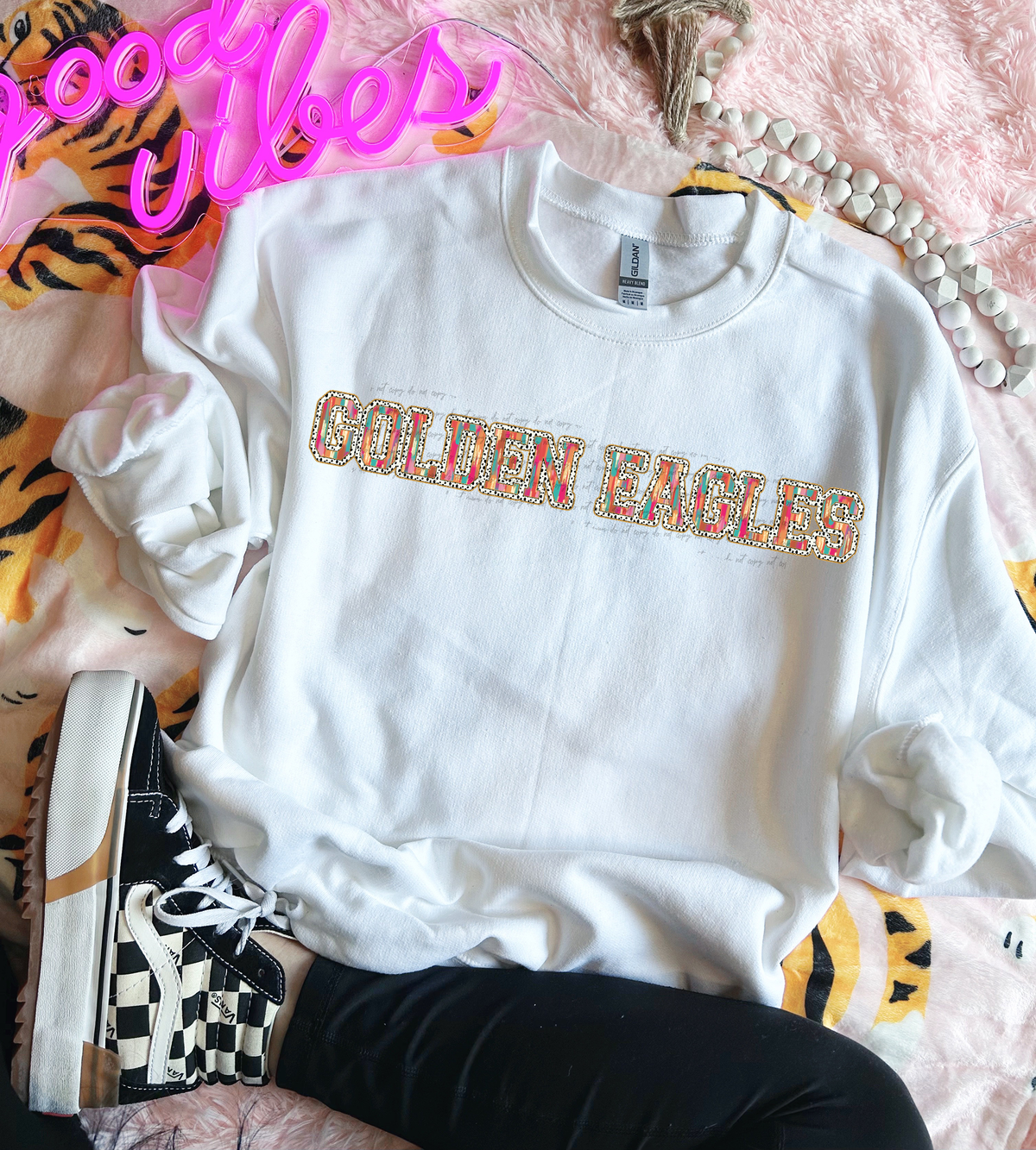 Brushstrokes Dots Golden Eagles 71004 DTF transfer