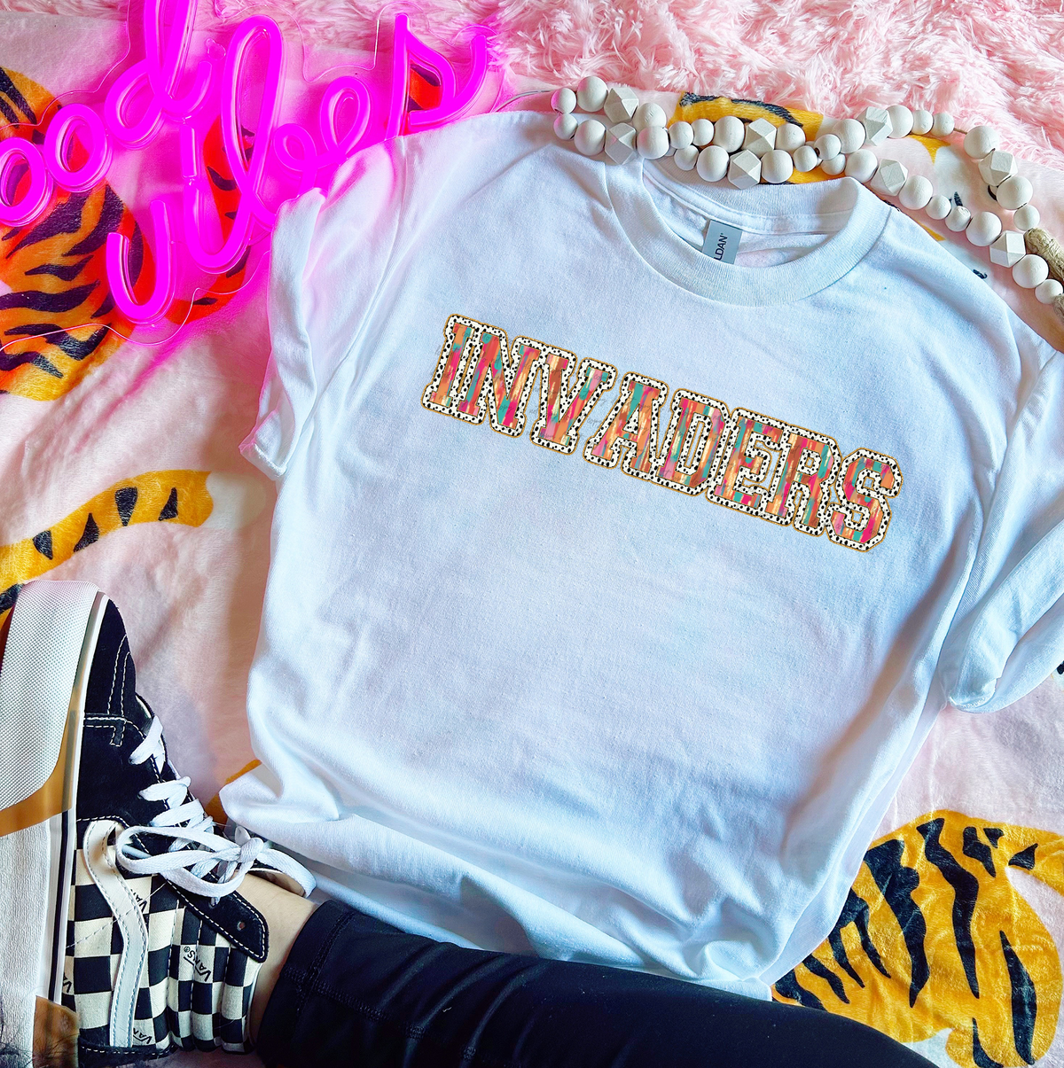 Brushstrokes Dots Invaders 71047 DTF transfer