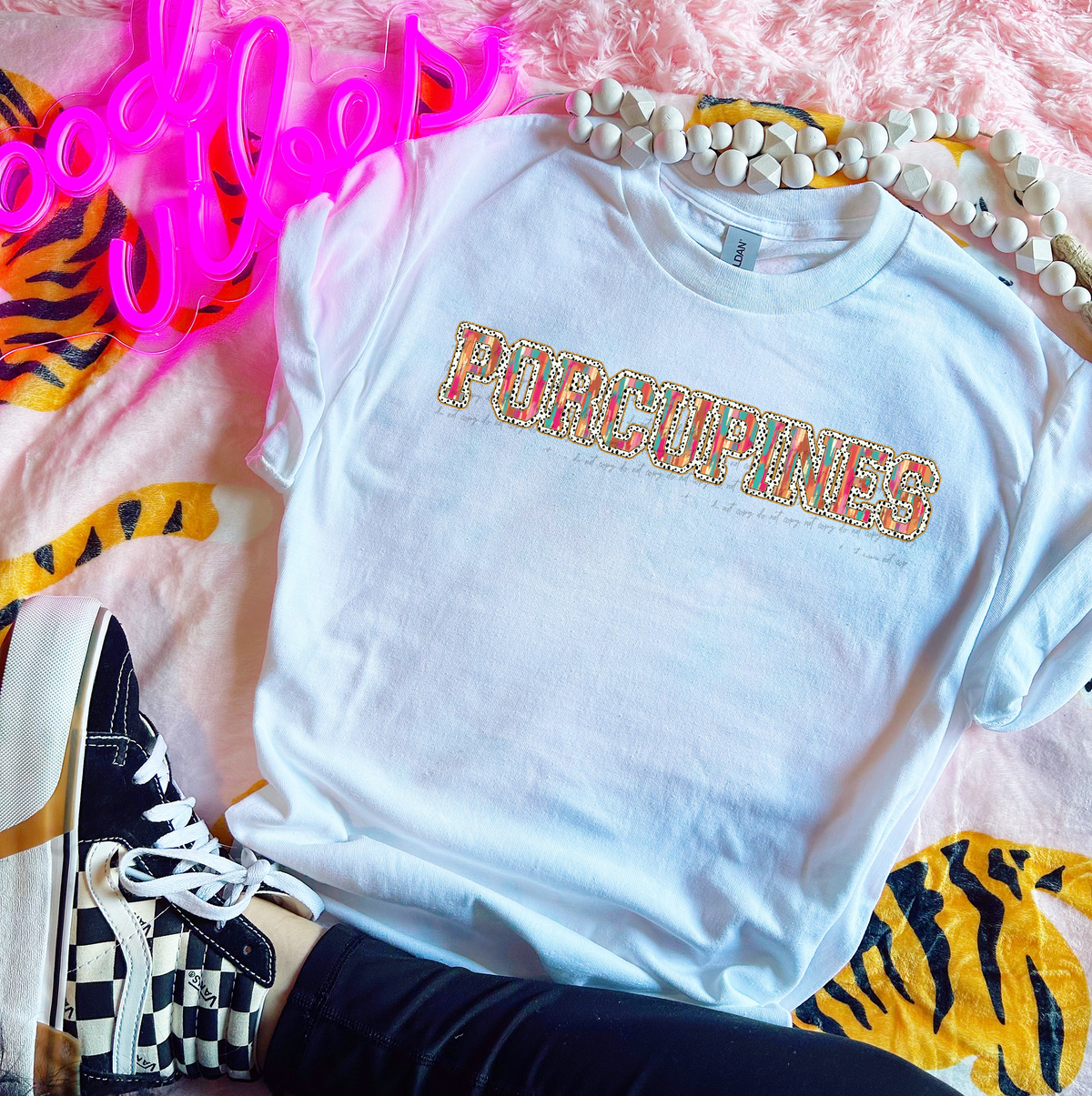 Brushstrokes Dots Porcupines 71152 DTF transfer