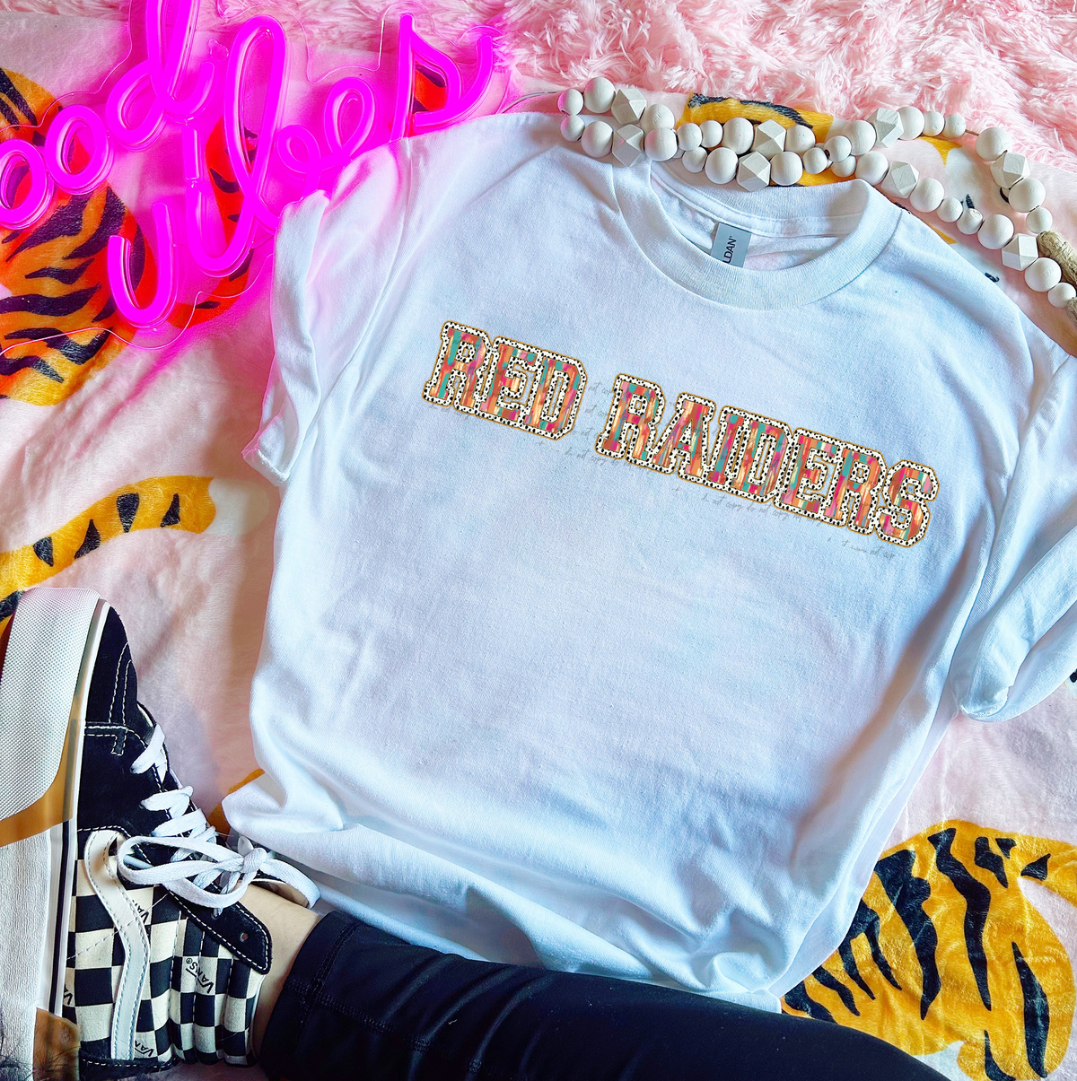 Brushstrokes Dots Red Raiders 71181 DTF transfer