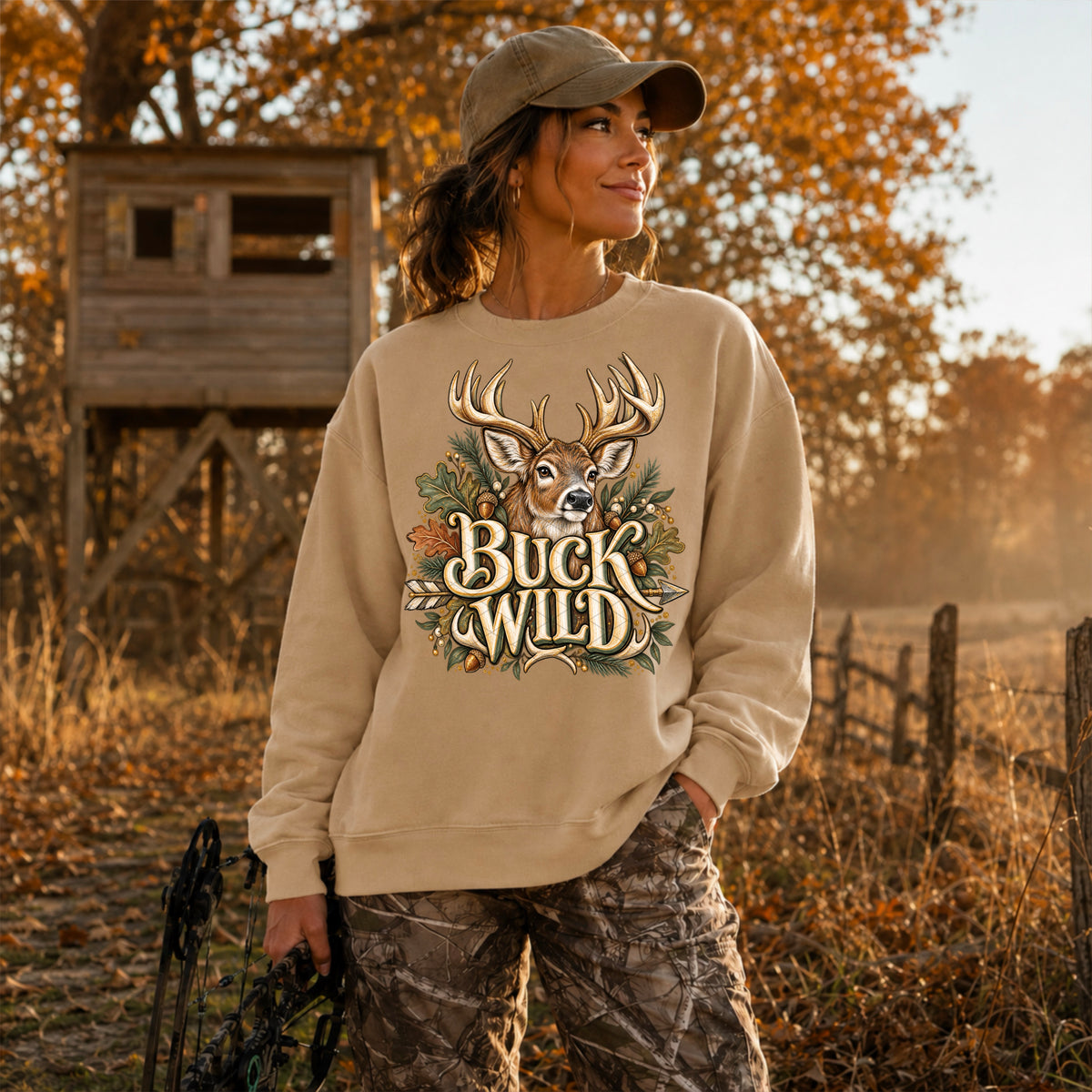 Buck wild deer (SDD) DTF Transfer