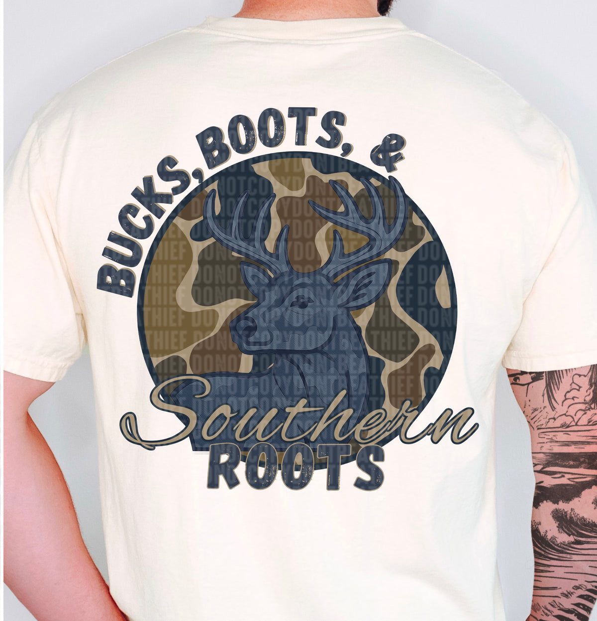 Bucks Boots Southern Roots - Back 104489 DTF transfer
