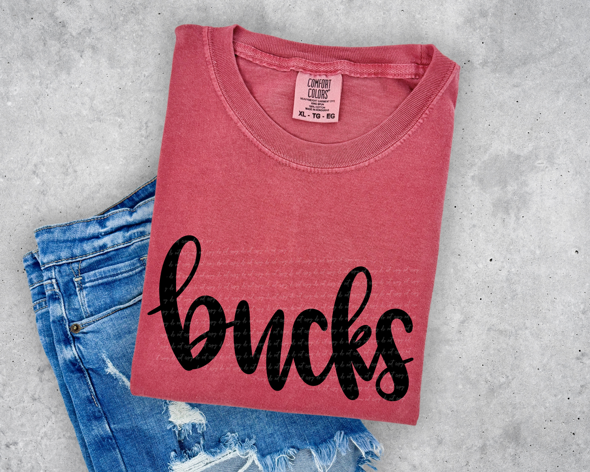 Bucks Hand Lettered 54023 DTF transfer