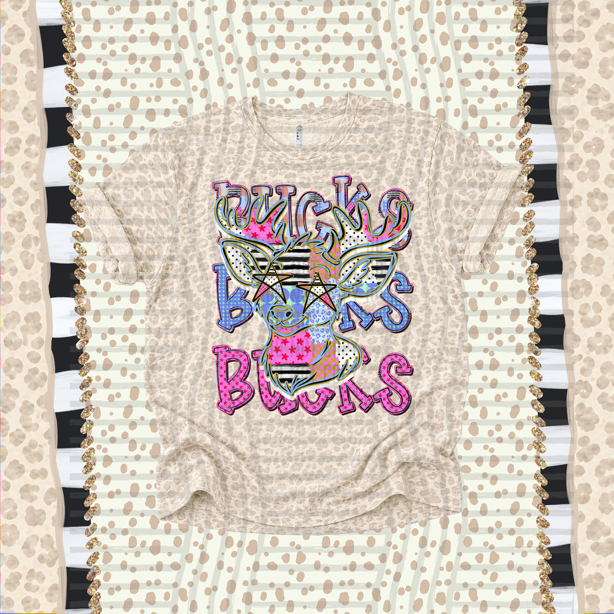 Bucks-Dolly Doodle Print (Caplinger) DTF Transfer