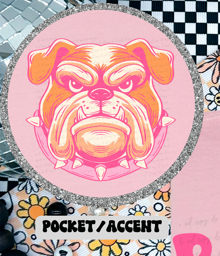Bulldogs Stacked School Mascot (Pocket Print) 89038 DTF Transfer