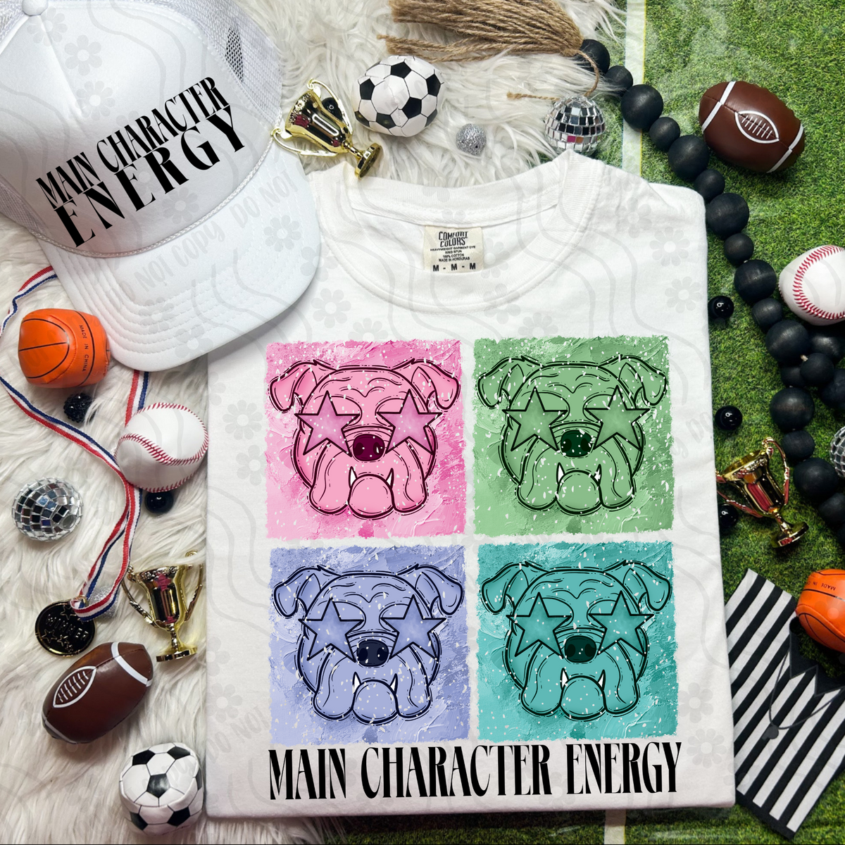 Bulldogs Retro Vibe Main Character Energy 108295 DTF transfer