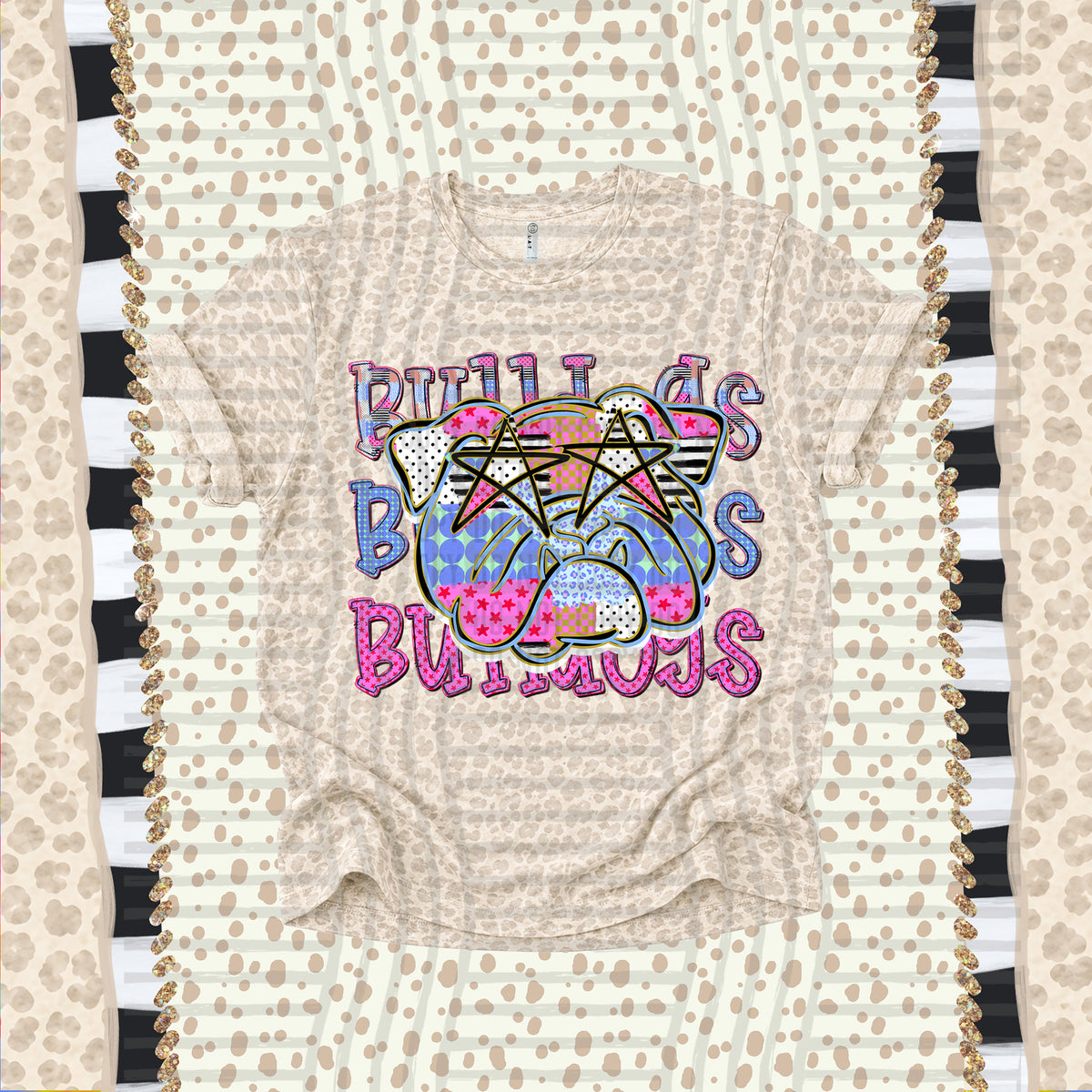 Bulldogs-Dolly Doodle Print (Caplinger) DTF Transfer