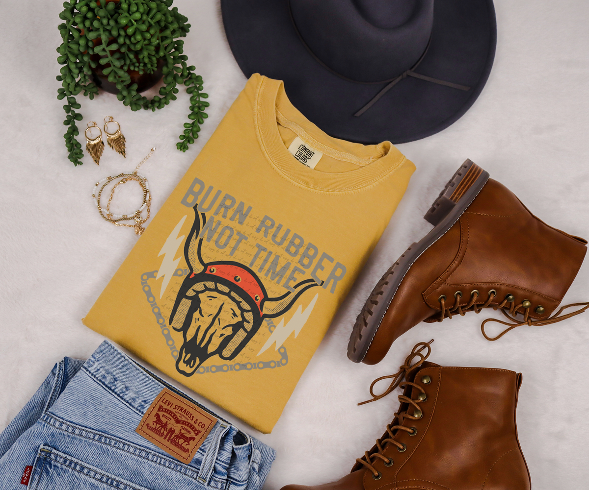 Burn Rubber Not Time Red 46794 DTF transfer