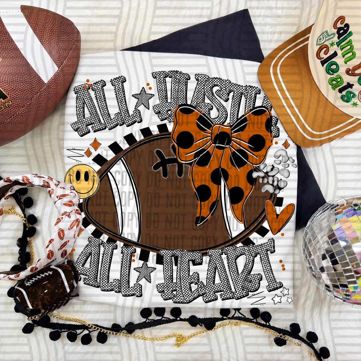 All hustle All Heart Burnt Orange (Caplinger) DTF Transfer