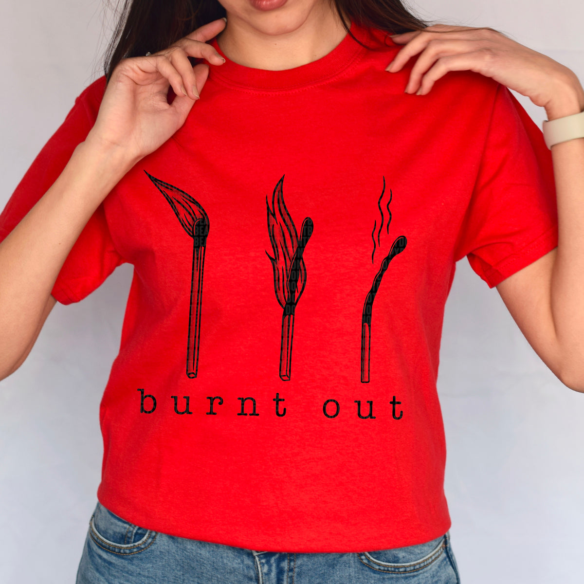 Burnt Out Match 104305 DTF transfer