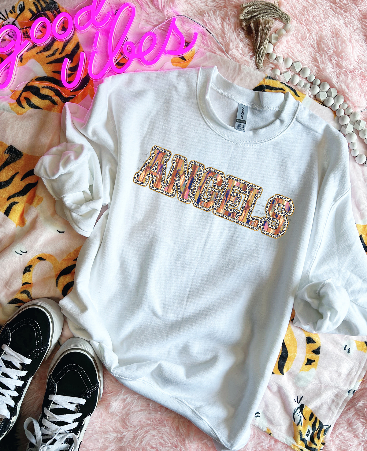 Brushstrokes Leopard Angels 71337 DTF transfer