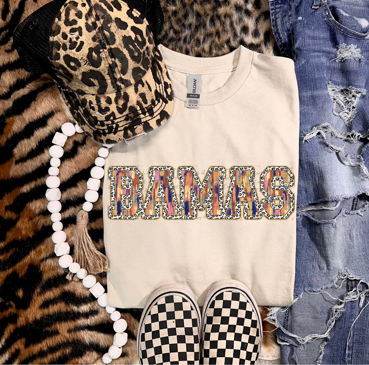 Brushstrokes Leopard Bamas 71350 DTF transfer