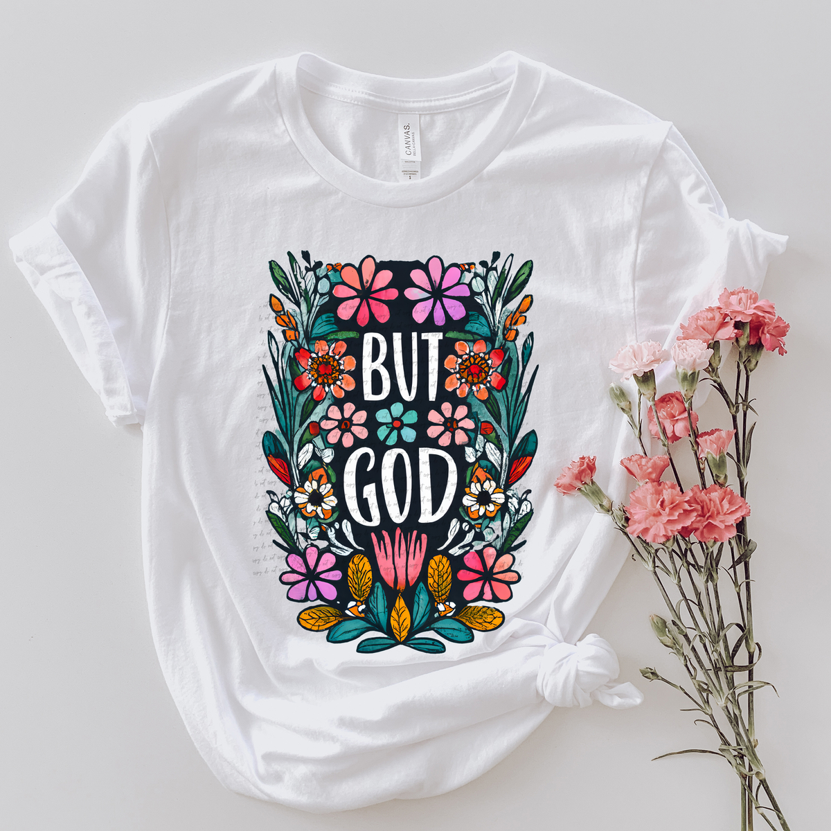 But God Floral 81126 DTF Transfer