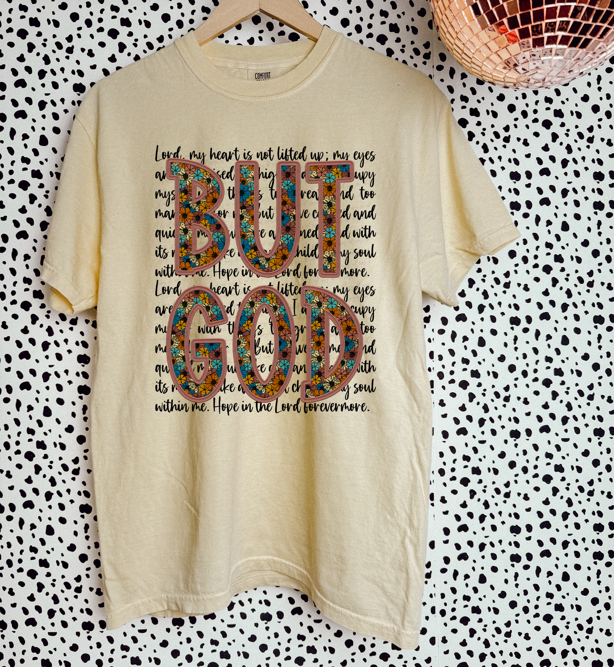 But God Floral Fonts 111460 DTF transfer