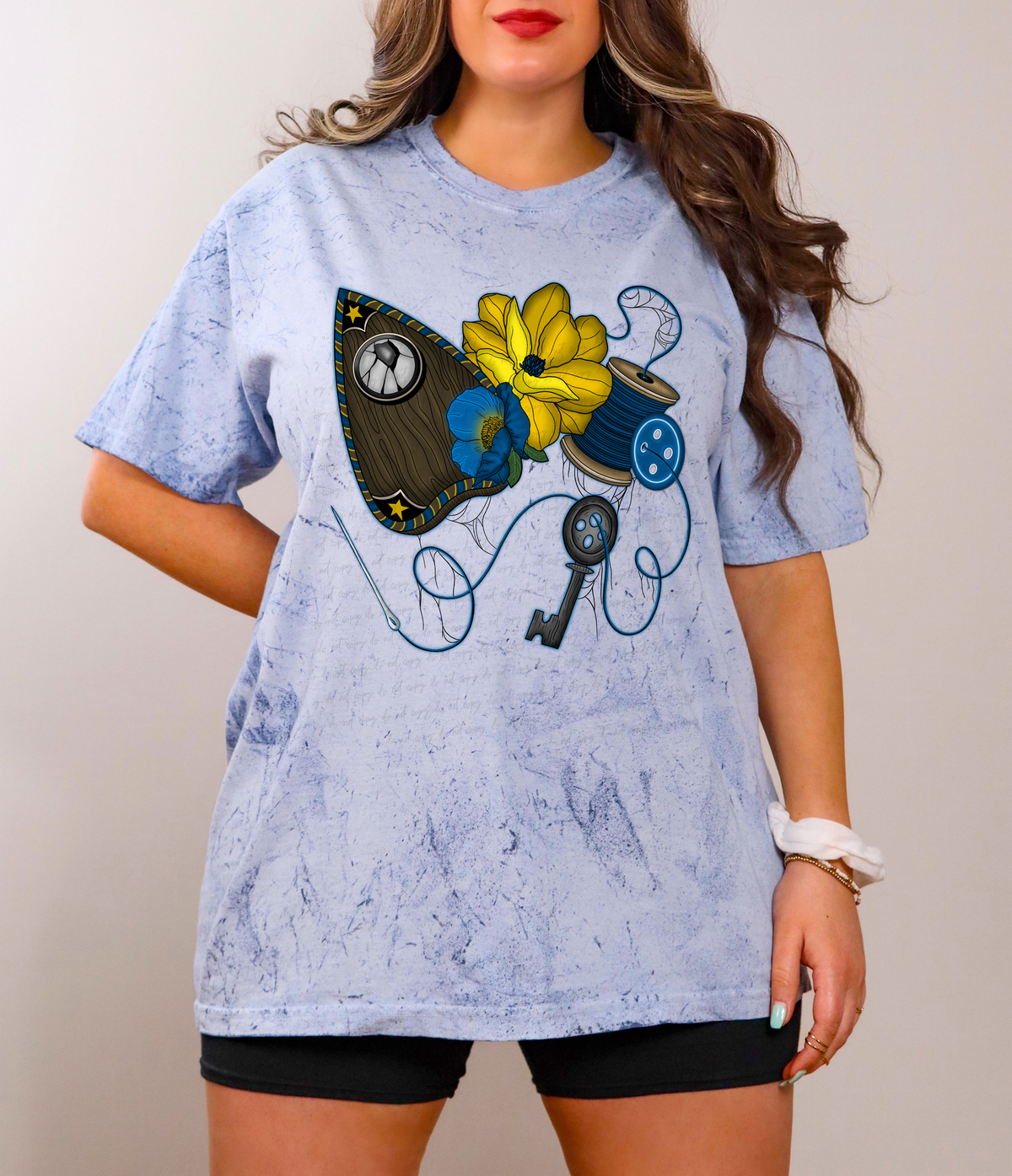 Button Girl 115489 DTF transfer