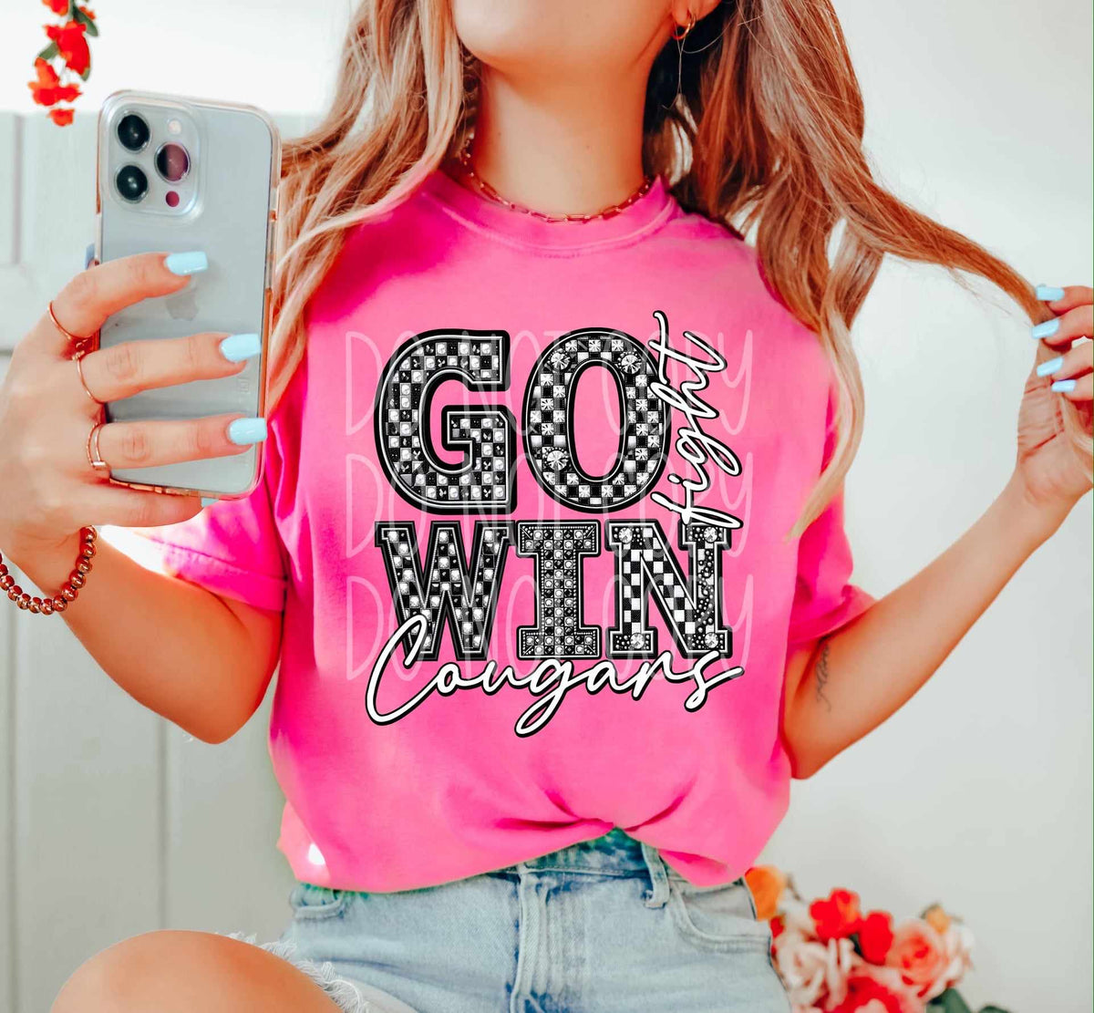 Go fight win cougars (HW) 53445 DTF transfer