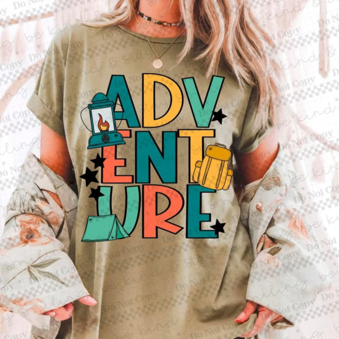Adventure camp items (CMLD) 95896 DTF transfer