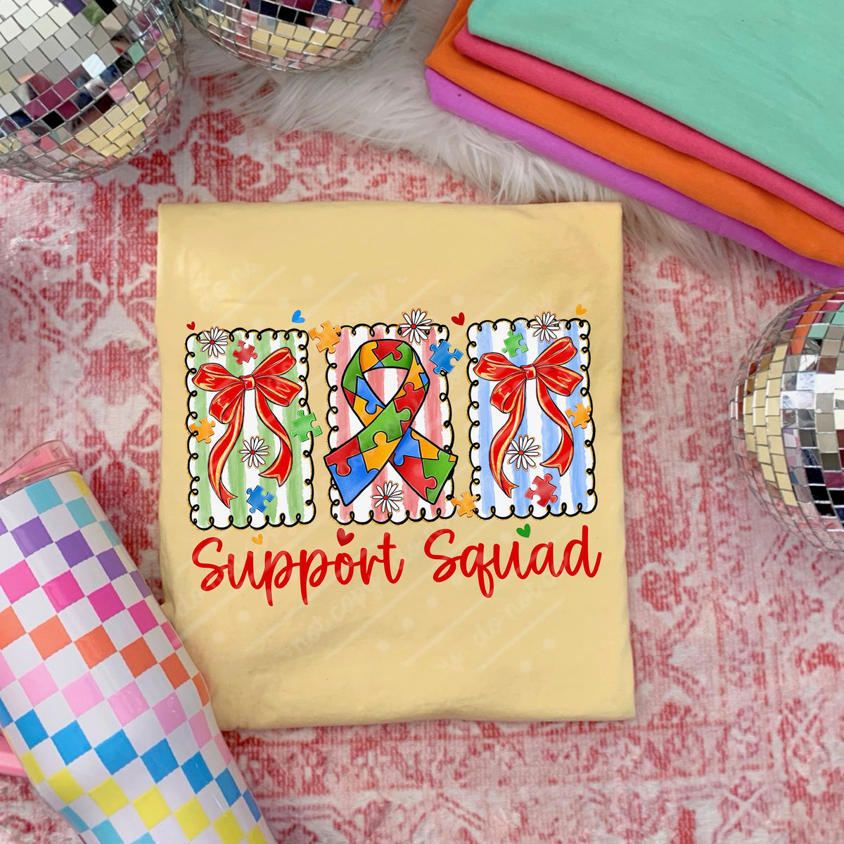 Autism support squad (black frames) Sunday special DTF transfer