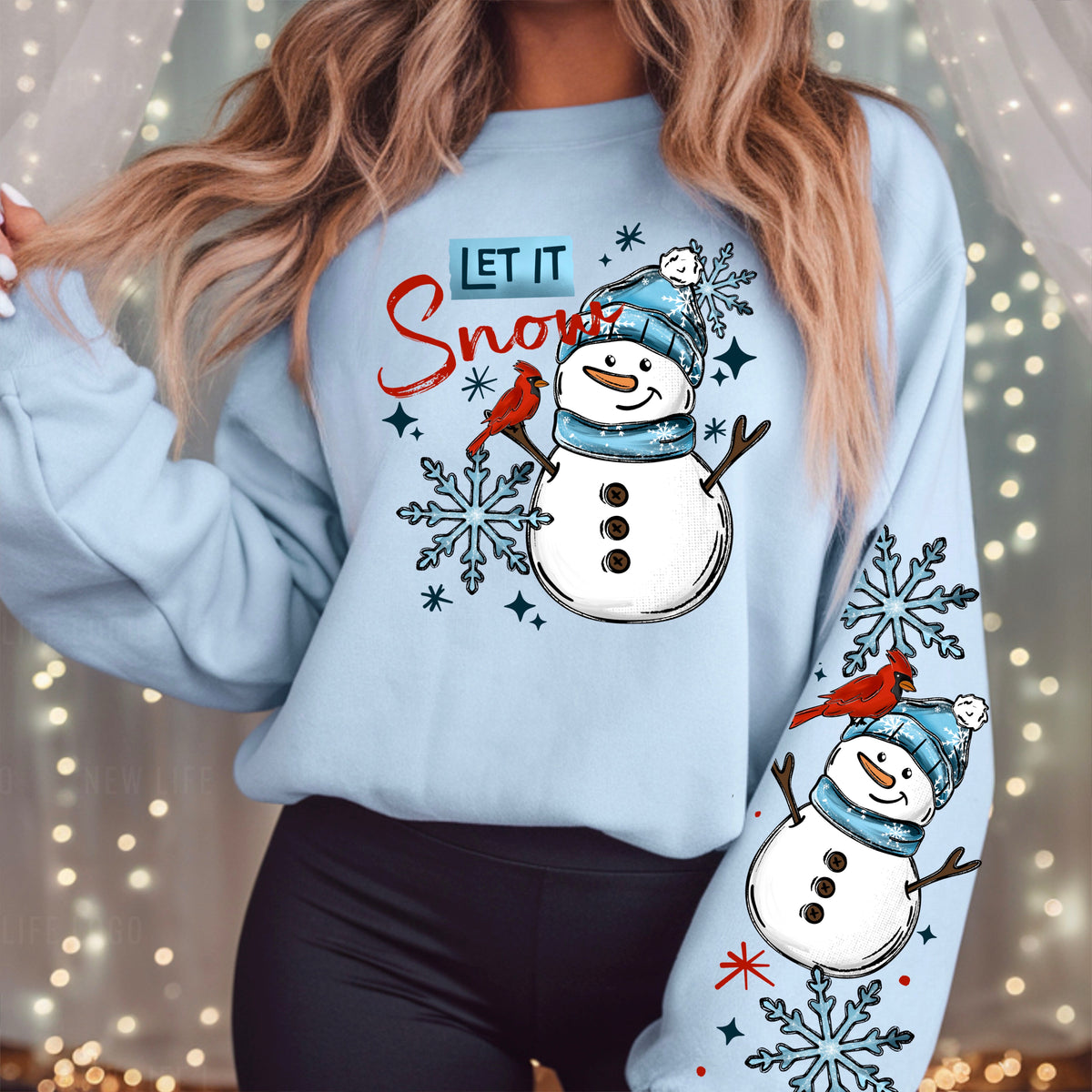 Let it snow cardinal (front only) (csc) DTF Transfer