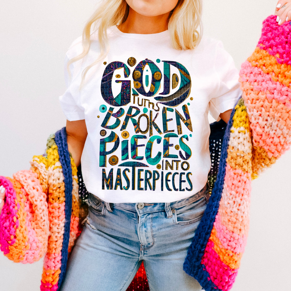 God turns broken pieces into masters 94928 DTF transfer